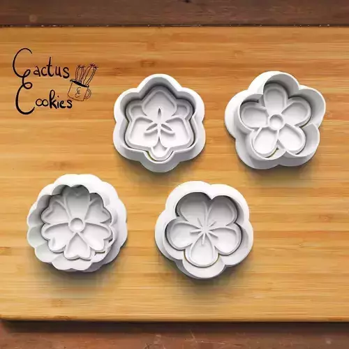 Small Flowers Cookie Cutter Stl File for 3d Printer 0331 3D print model Small Flowers Cookie Cutter Stl File for 3d Printer 0331 3D print model