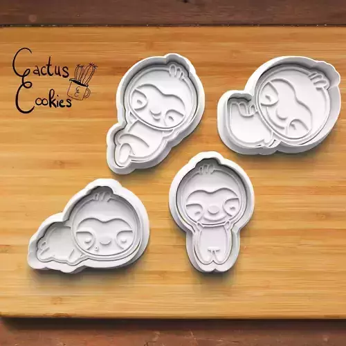 Sloth Cookie Cutter Stl File for 3d Printer 0247 3D print model Sloth Cookie Cutter Stl File for 3d Printer 0247 3D print model