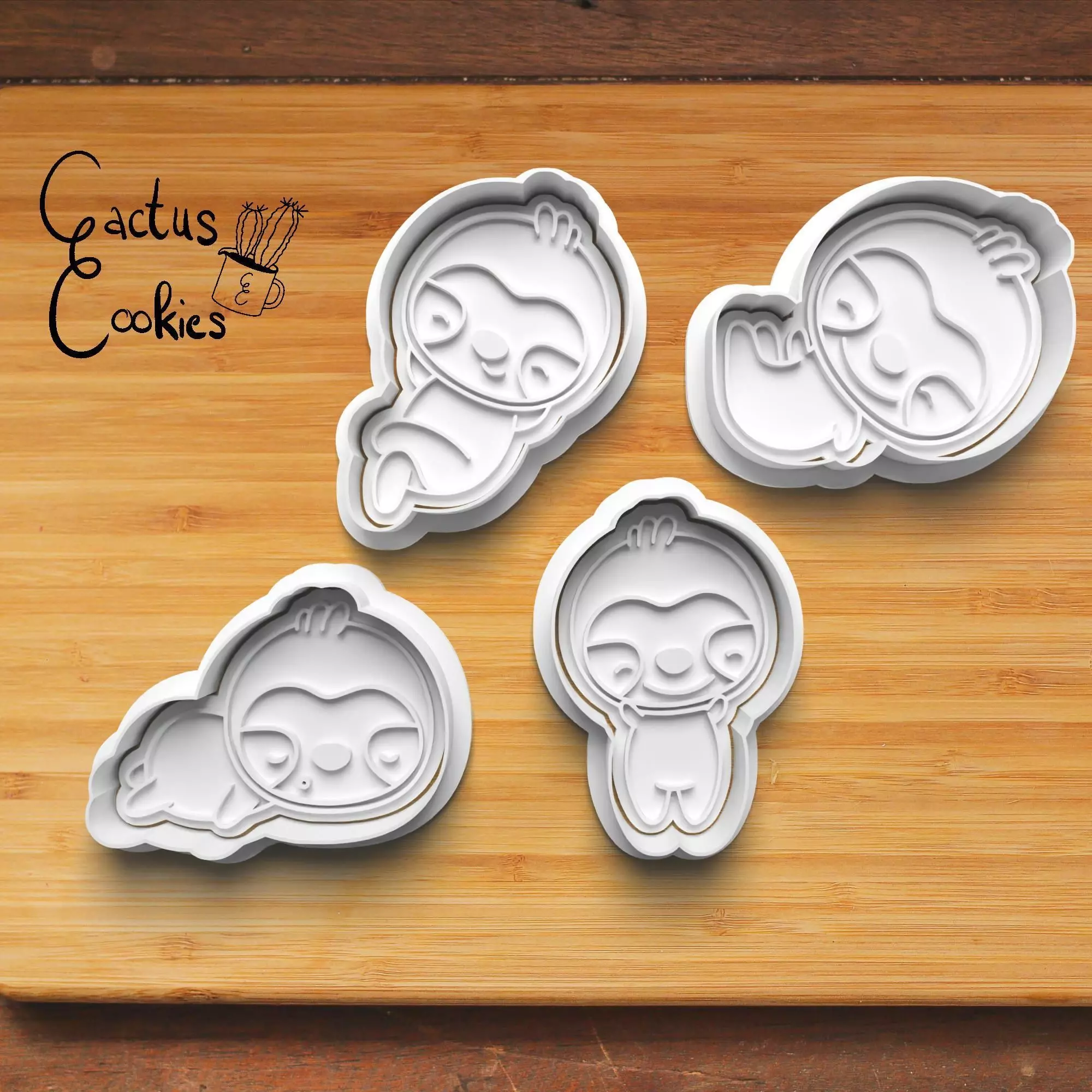 Sloth Cookie Cutter Stl File for 3d Printer 0247 3D print model_0