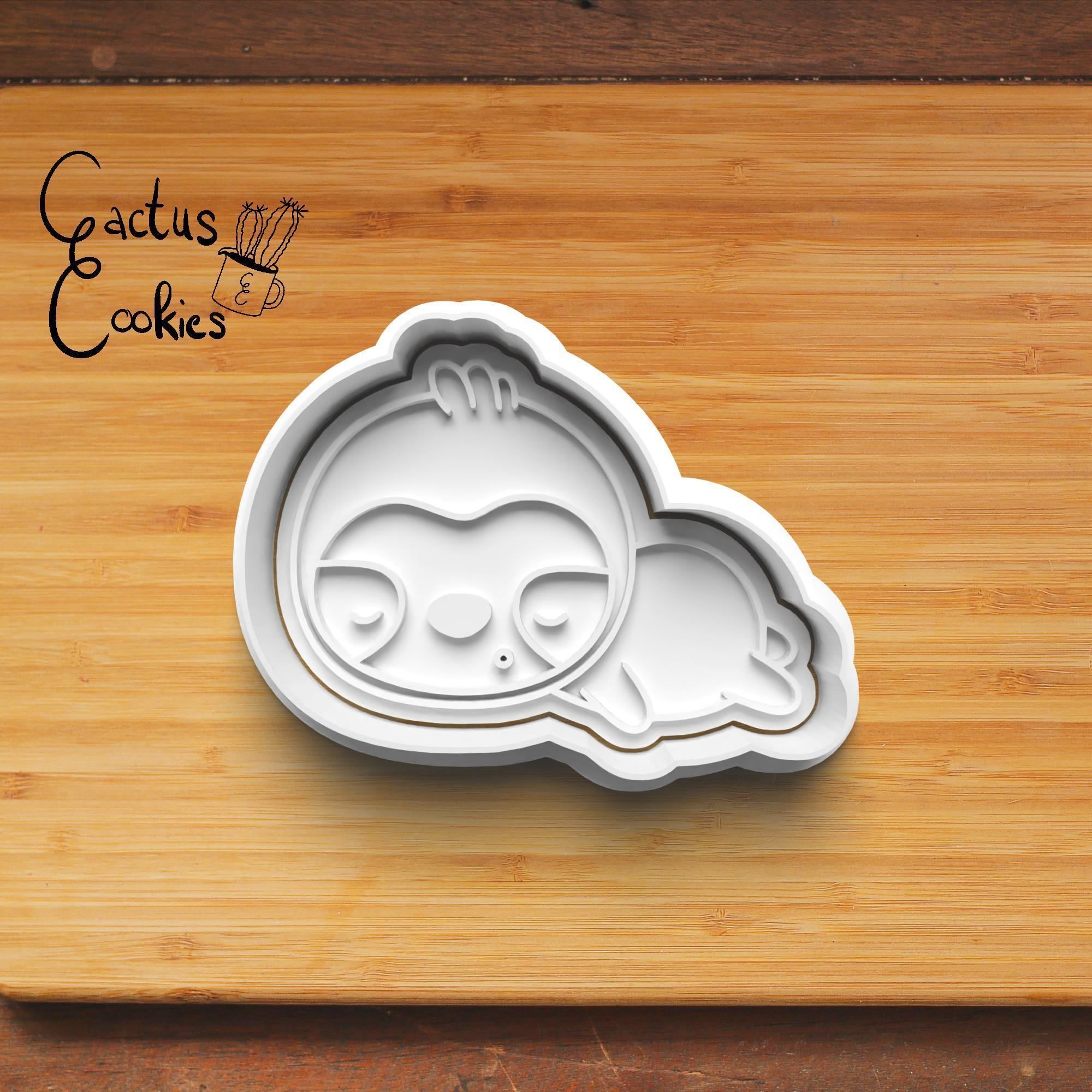 Sloth Cookie Cutter Stl File for 3d Printer 0247 3D print model_2