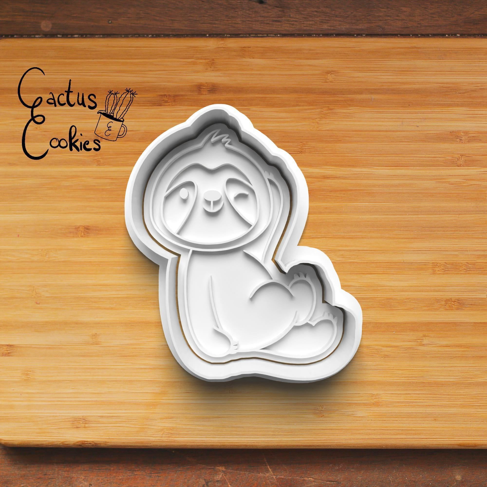Sloth Cookie Cutter Stl File for 3d Printer 0232 3D print model_2