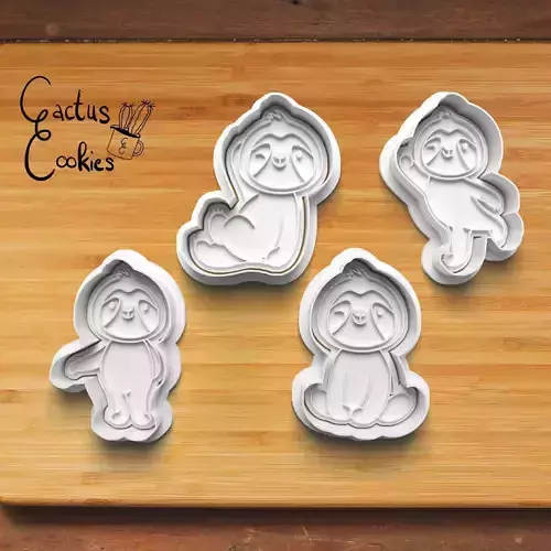 Sloth Cookie Cutter Stl File for 3d Printer 0232 3D print model