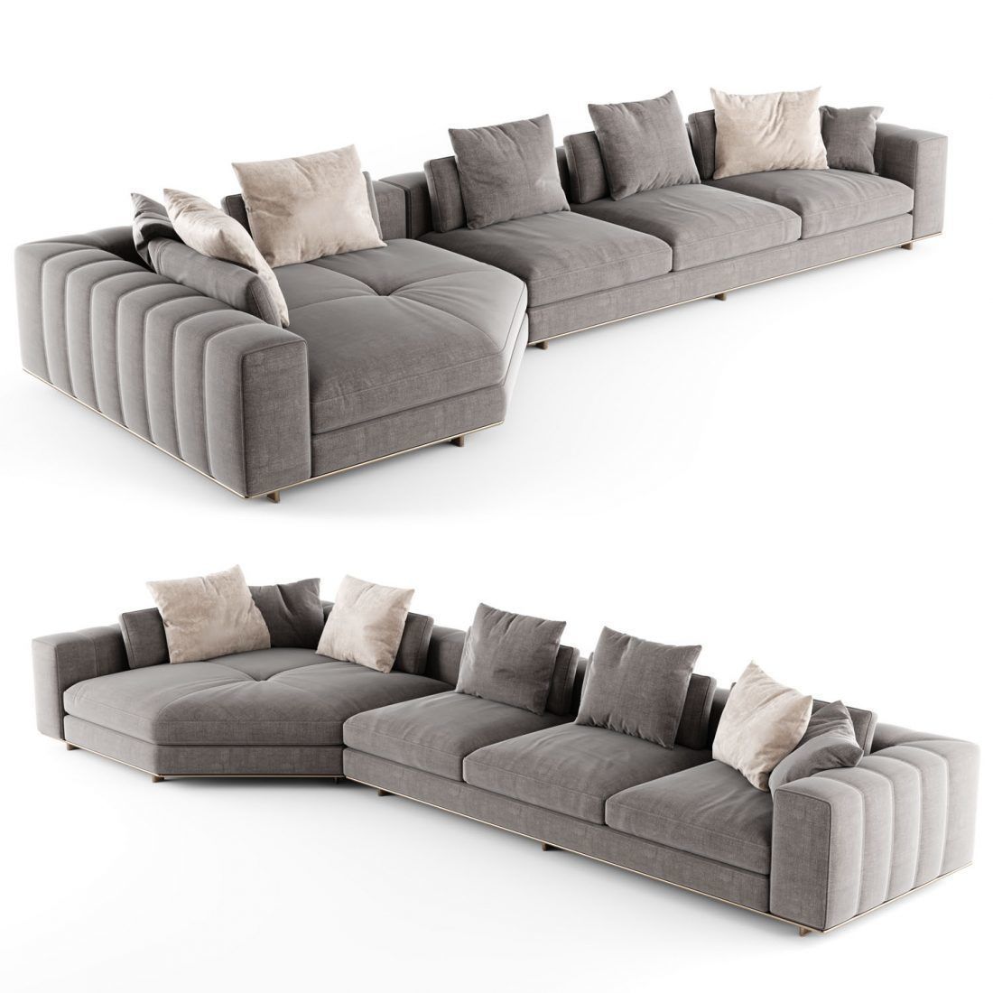 Modern Freeman sofa 02 3D model_3
