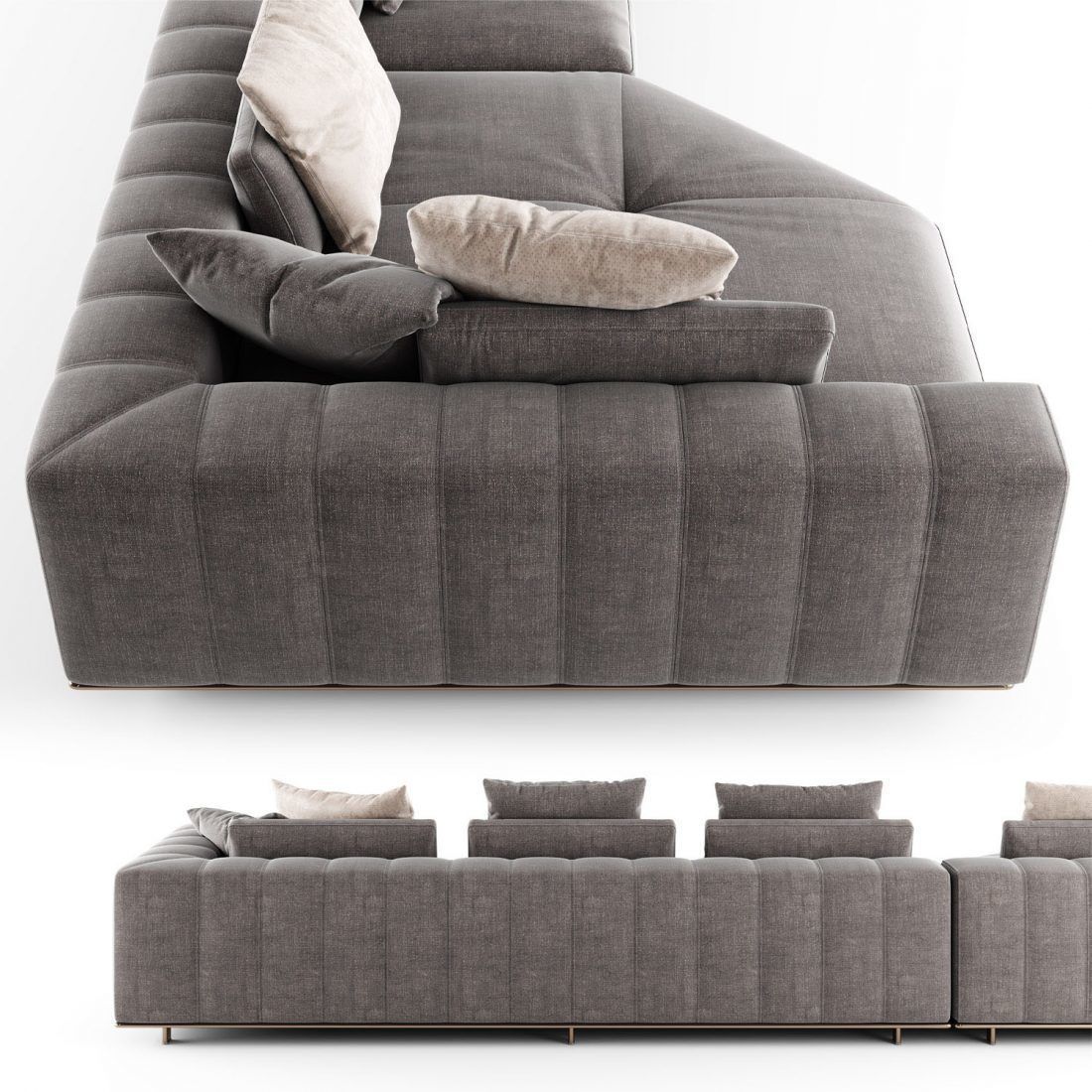 Modern Freeman sofa 02 3D model_2
