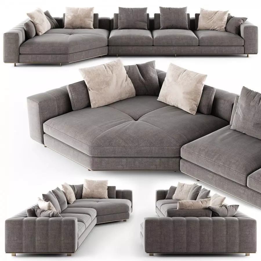 Modern Freeman sofa 02 3D model_0