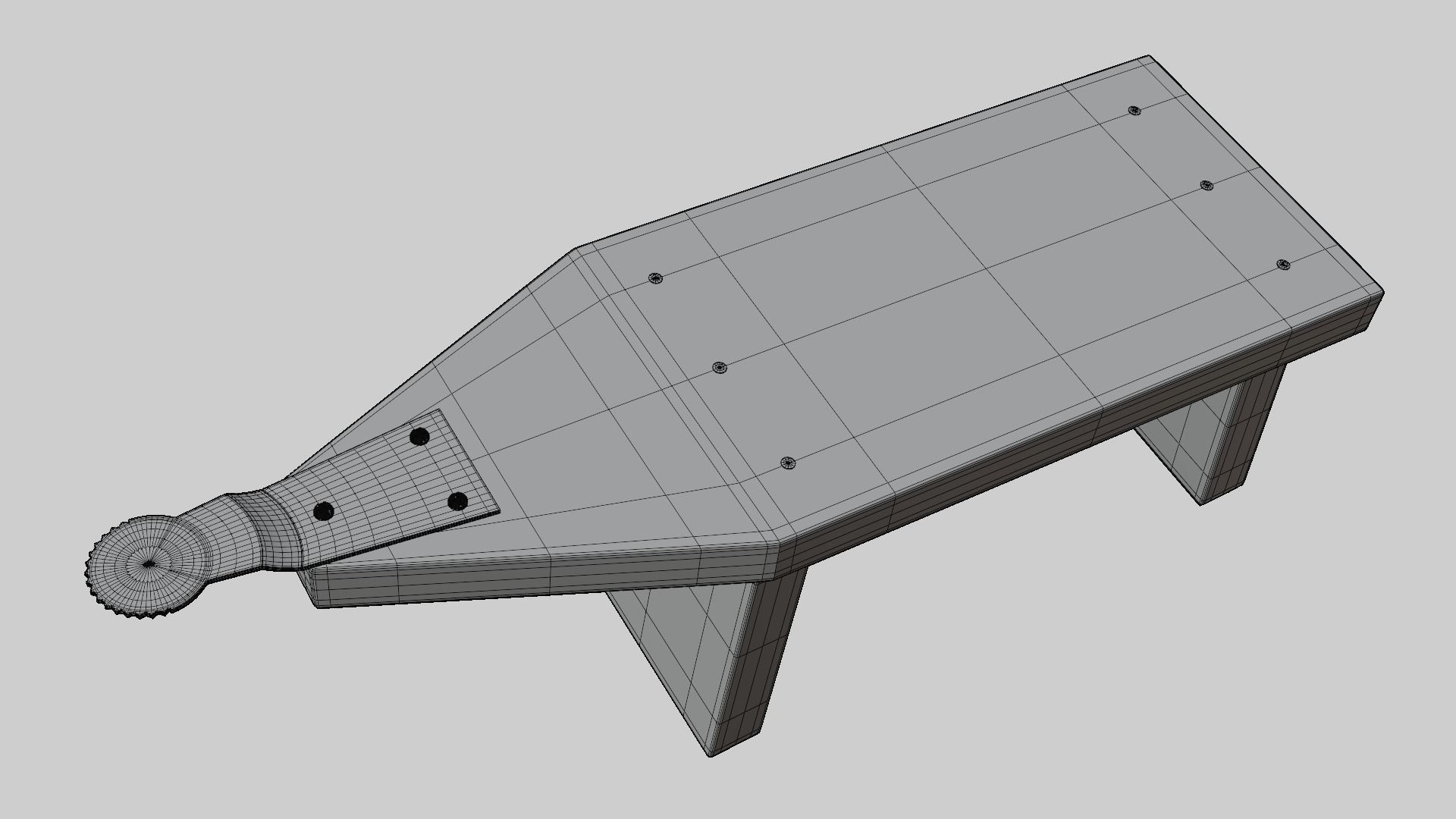 Thai Coconut scraper 3D model_2