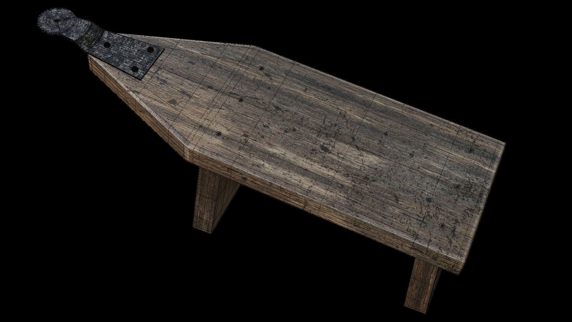 Thai Coconut scraper 3D model_7