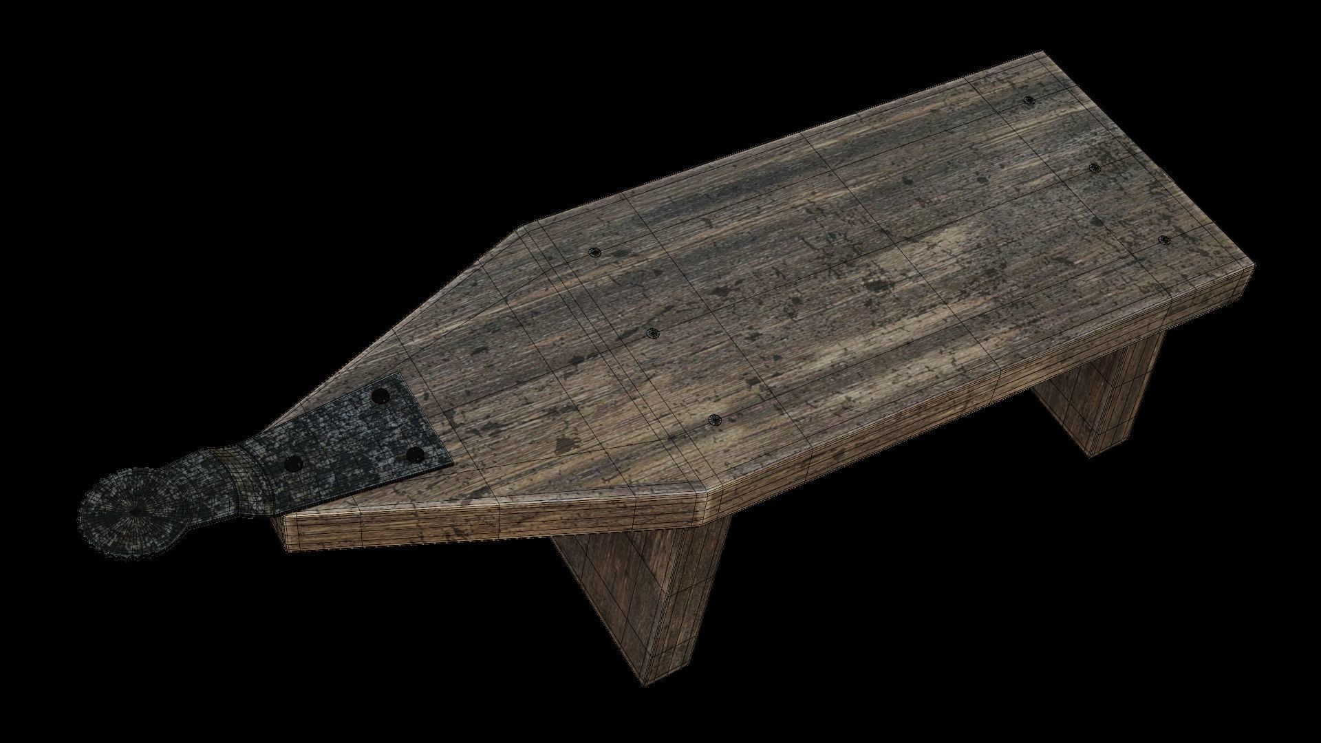 Thai Coconut scraper 3D model_1