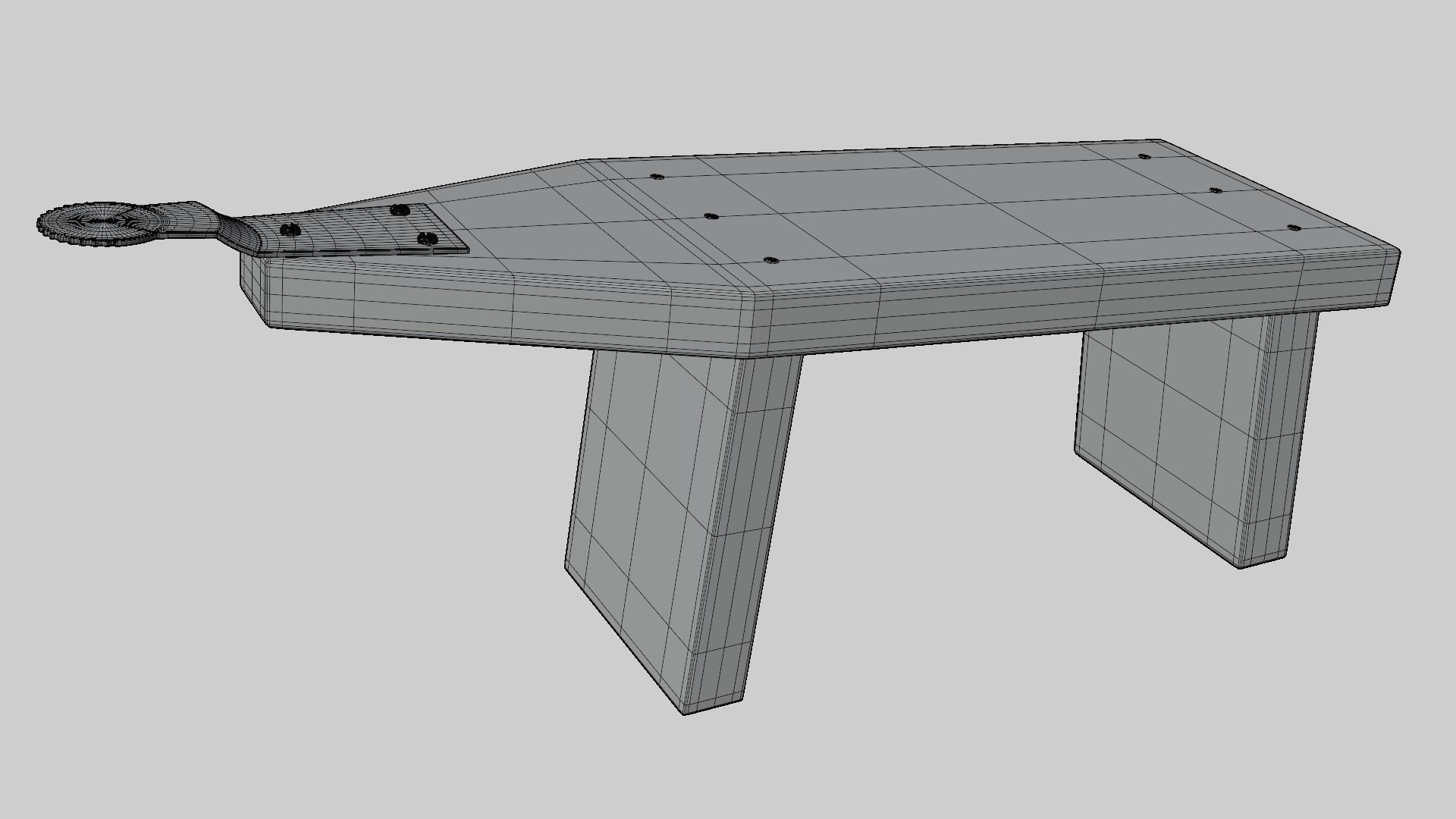 Thai Coconut scraper 3D model_5