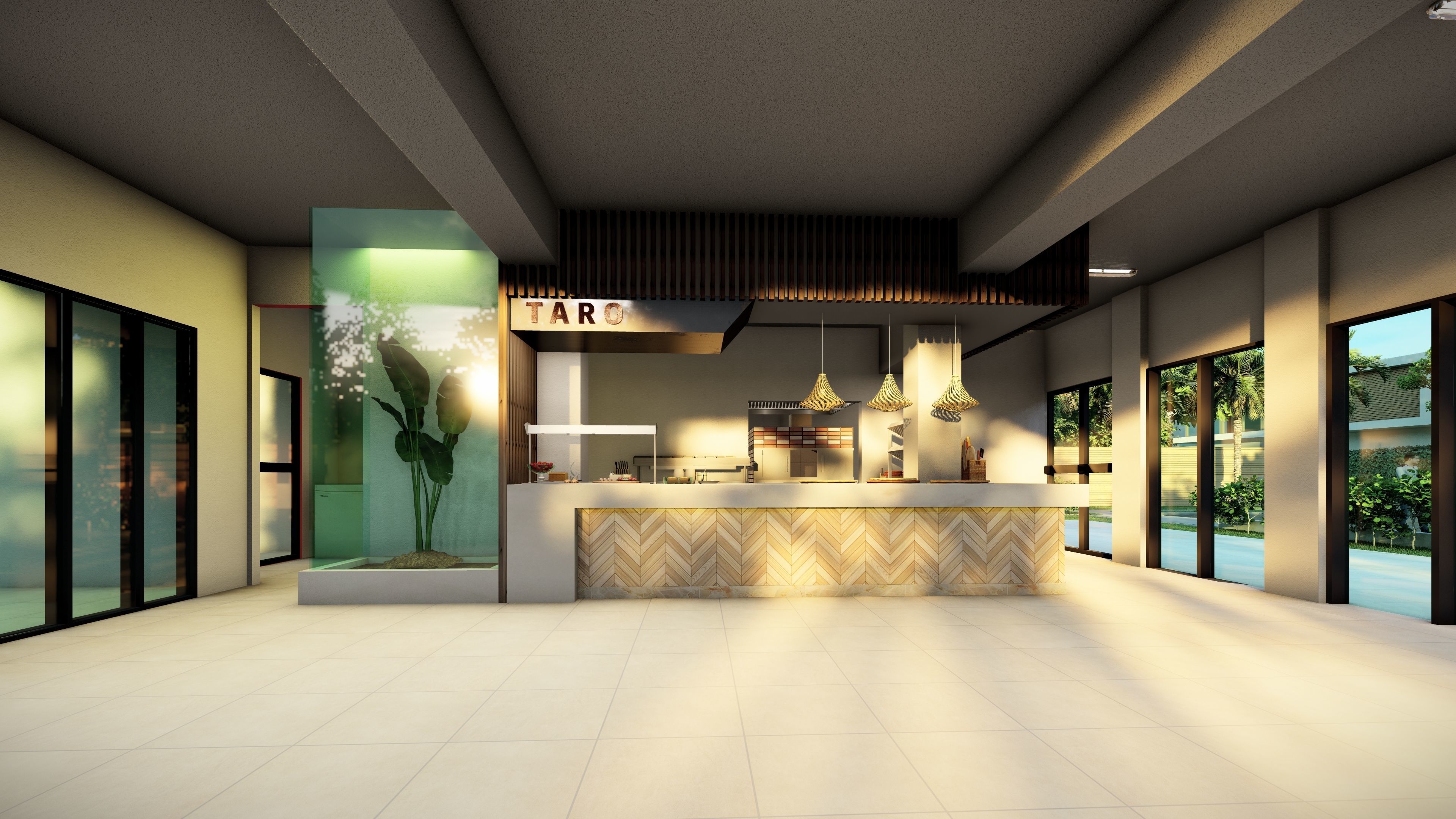 Modern Pizza Bar 3D model_5