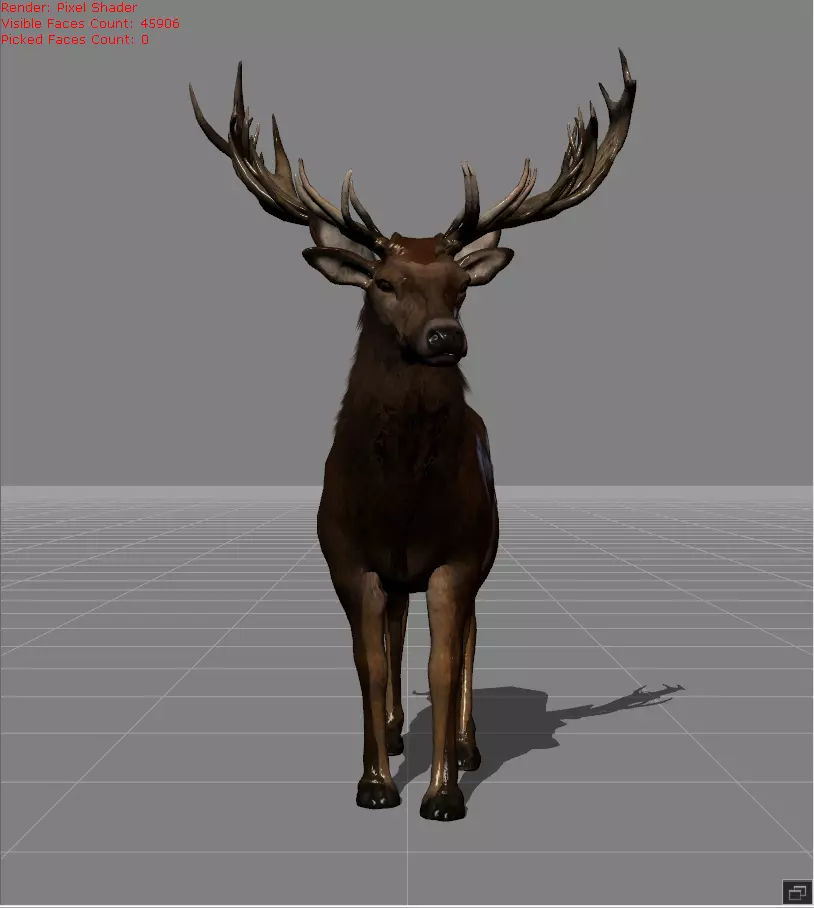 red deer v1 Low-poly 3D model