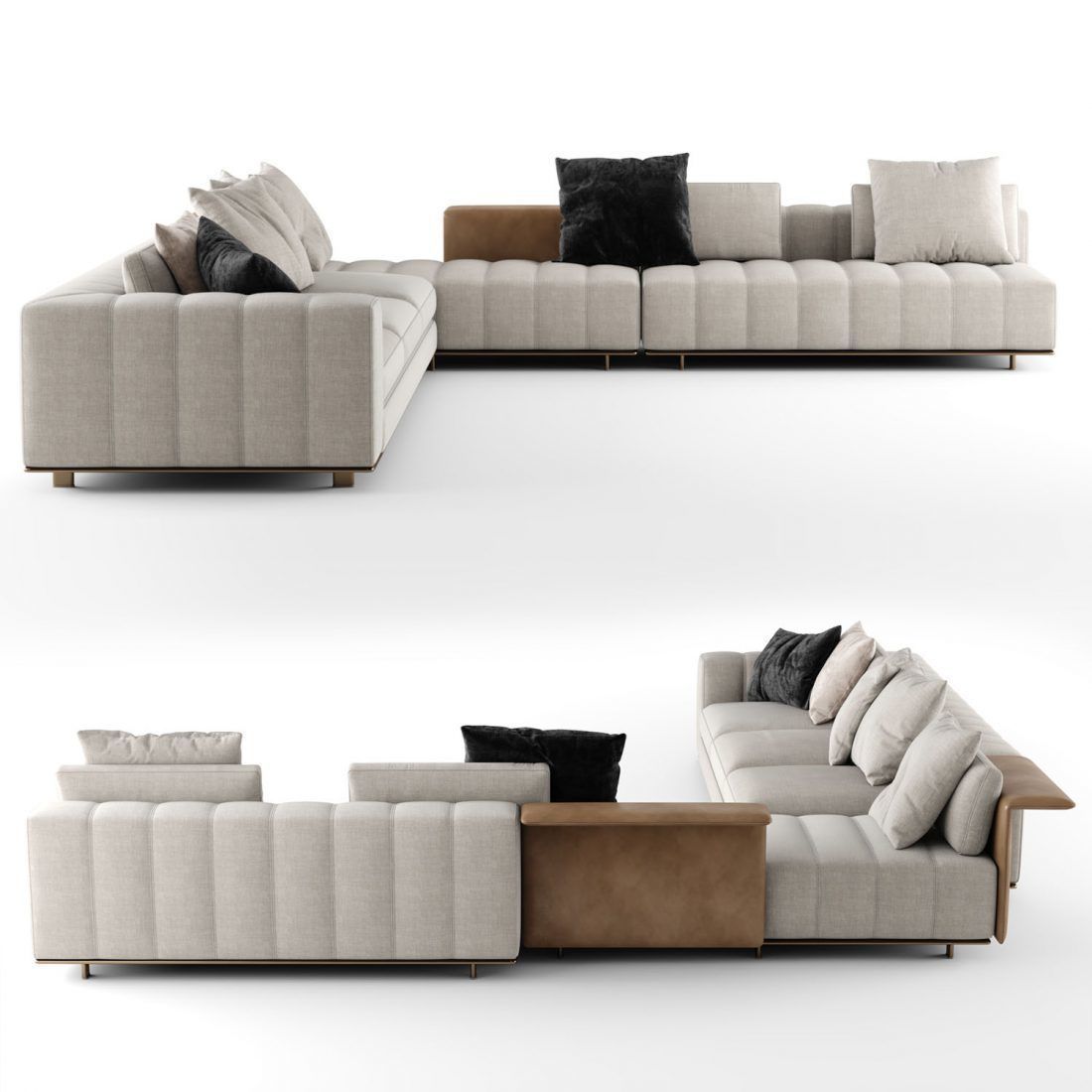 Modern Freeman Sofa 05 3D model_3