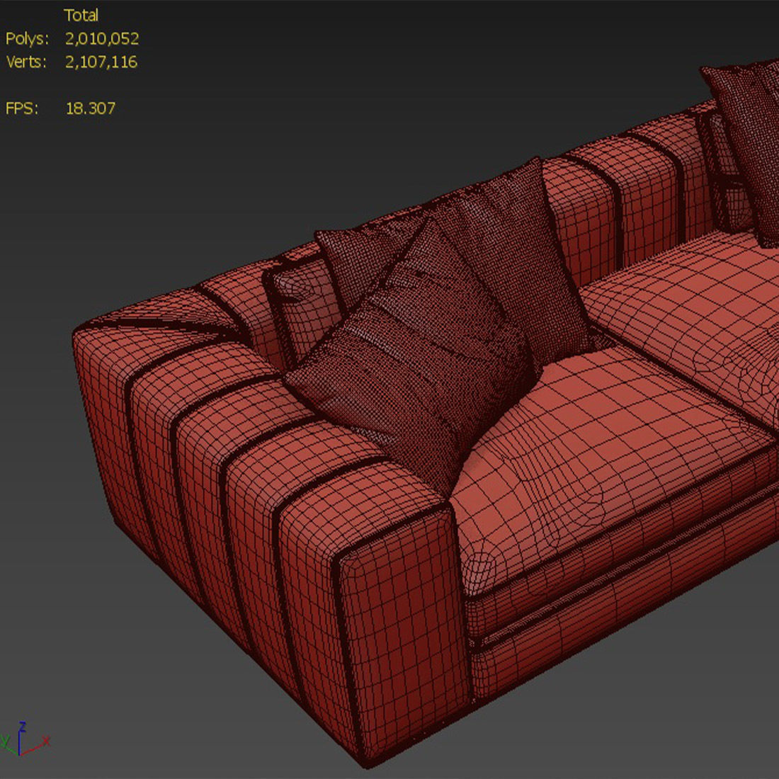 Modern Freeman Sofa 05 3D model_5