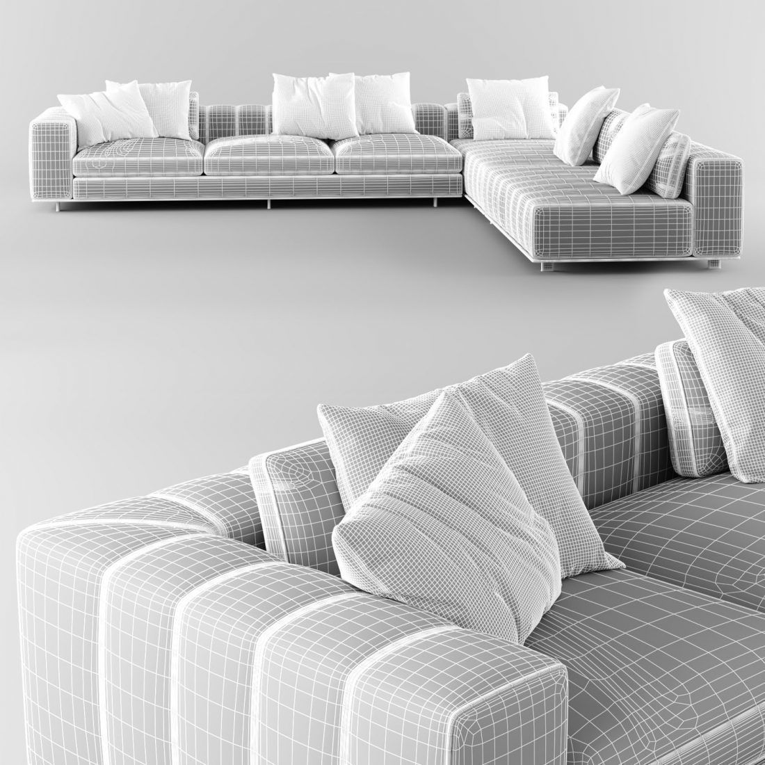 Modern Freeman Sofa 05 3D model_4
