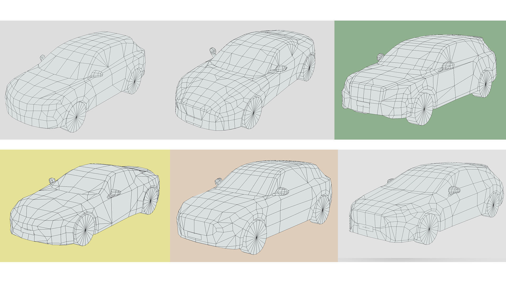 Low-Poly Car Pack 005 - Luxury Lineup 3D Model Collection_2