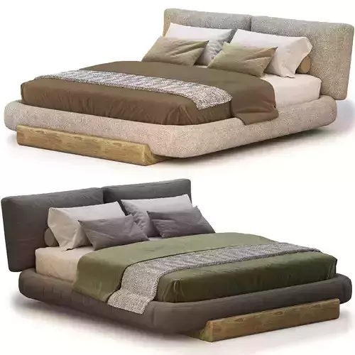 SOSPIRO BED By Riva 1920 Low-poly 3D model