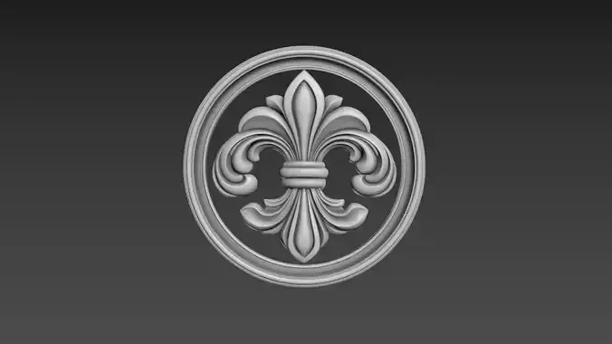 Fleur de Lis Bas-relief