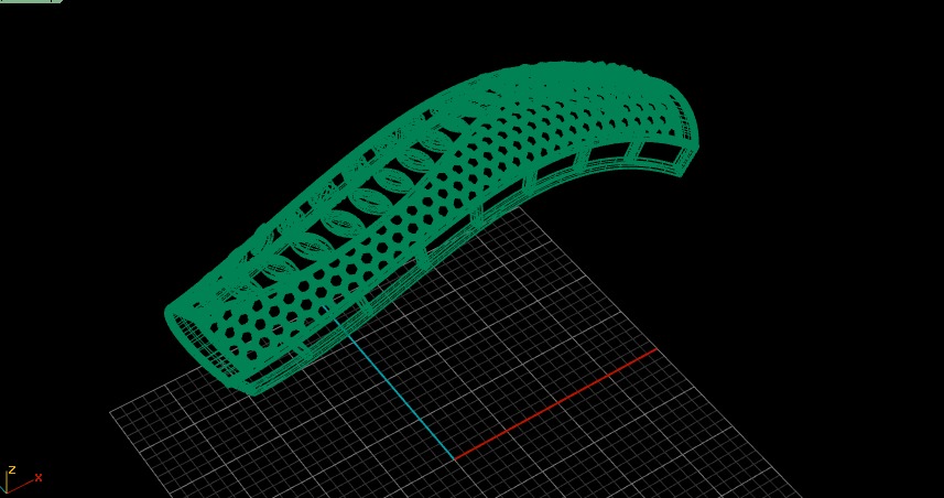 10 Curved Leaf Gold Bangle 3D print model_5