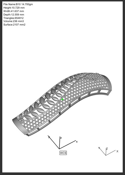 10 Curved Leaf Gold Bangle 3D print model_3