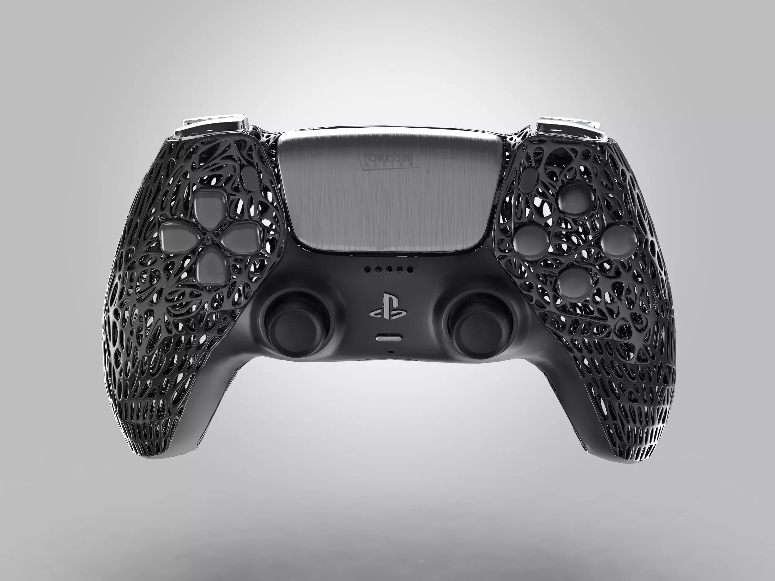 PS5 Voronoi Controller Organic Design Unique  3D model_0