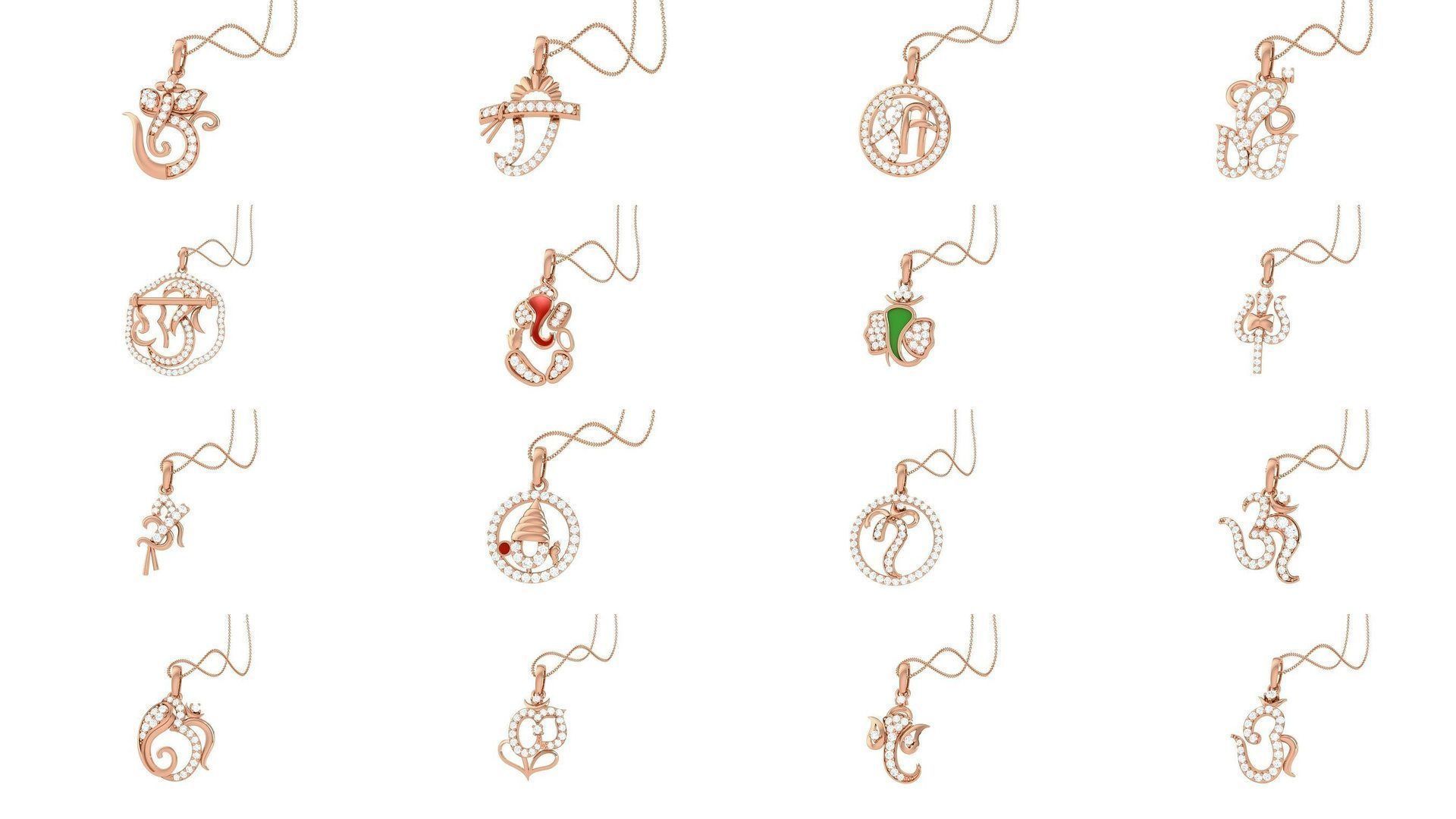 72 Spiritual Pendants  3D Model Collection_5