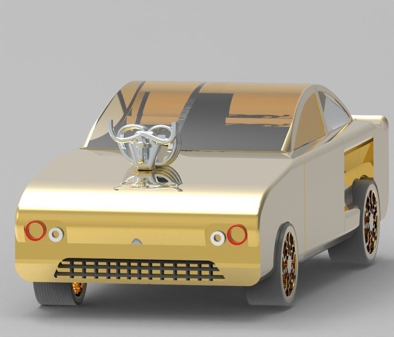 Drag car Free 3D model_4