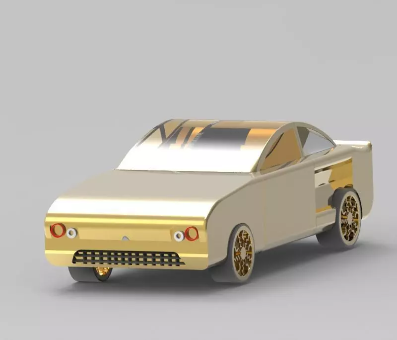 Drag car Free 3D model_0