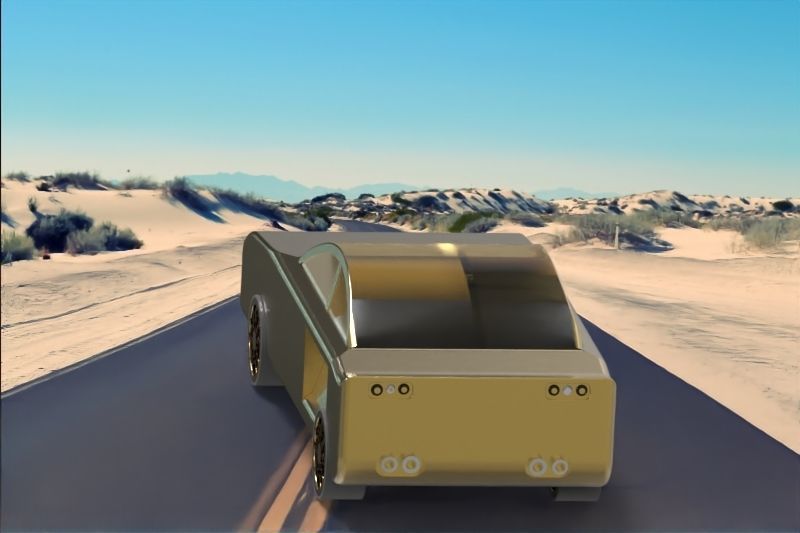 Drag car Free 3D model_1