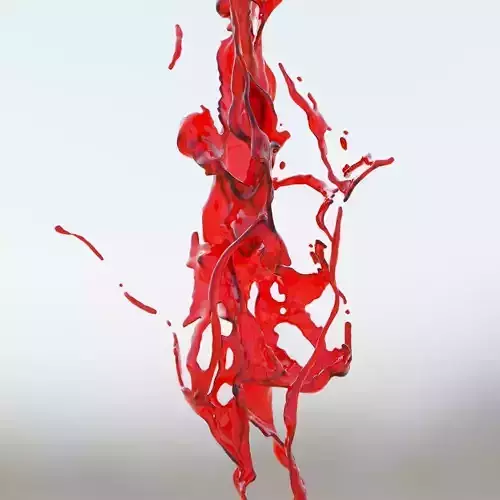 Animated Blood Splash SlowMo 1 vol 2 3D model