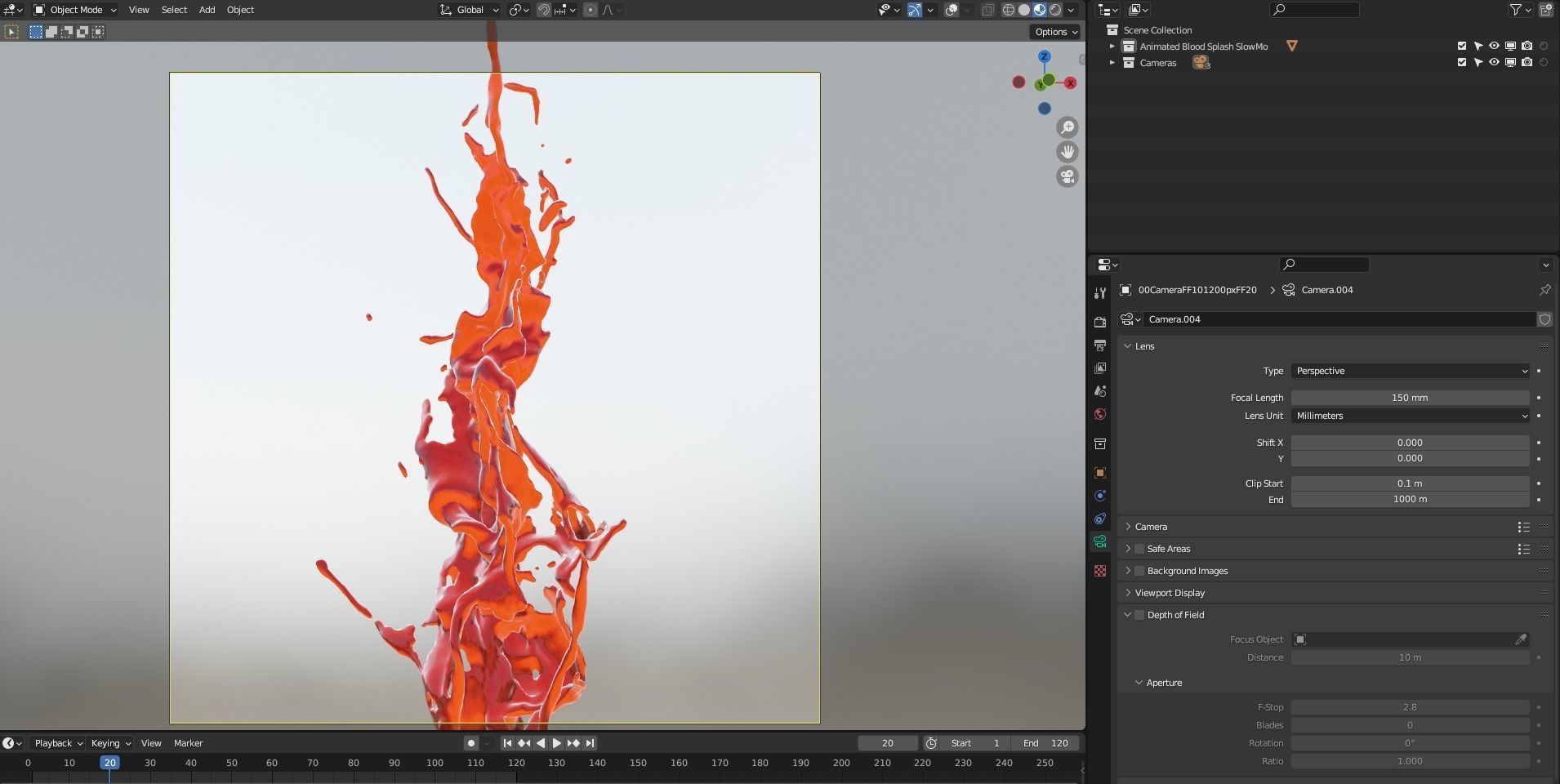 Animated Blood Splash SlowMo 1 vol 2 3D model_7
