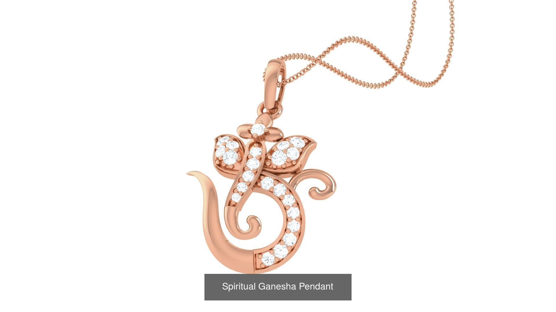 36  Ganesha Spiritual Diamond Pendant  3D Model Collection_28