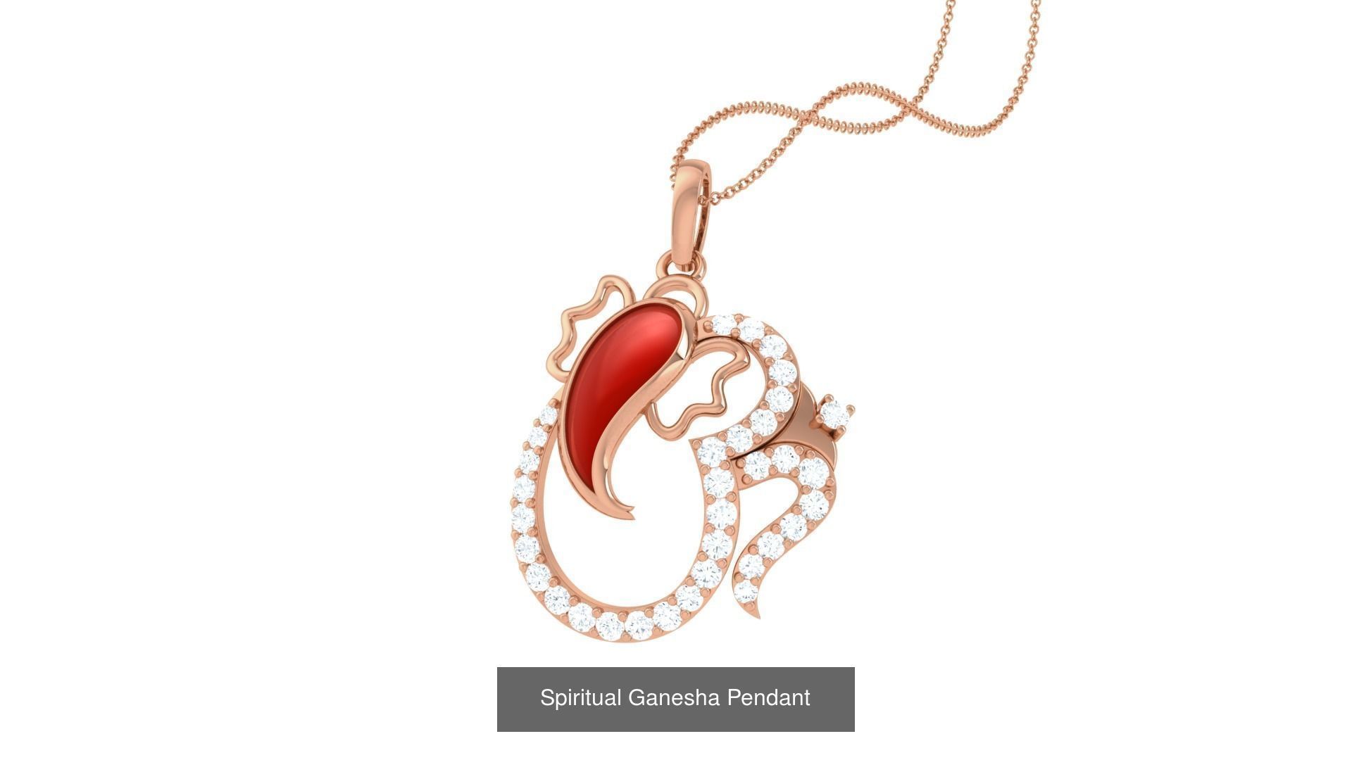 36  Ganesha Spiritual Diamond Pendant  3D Model Collection_22