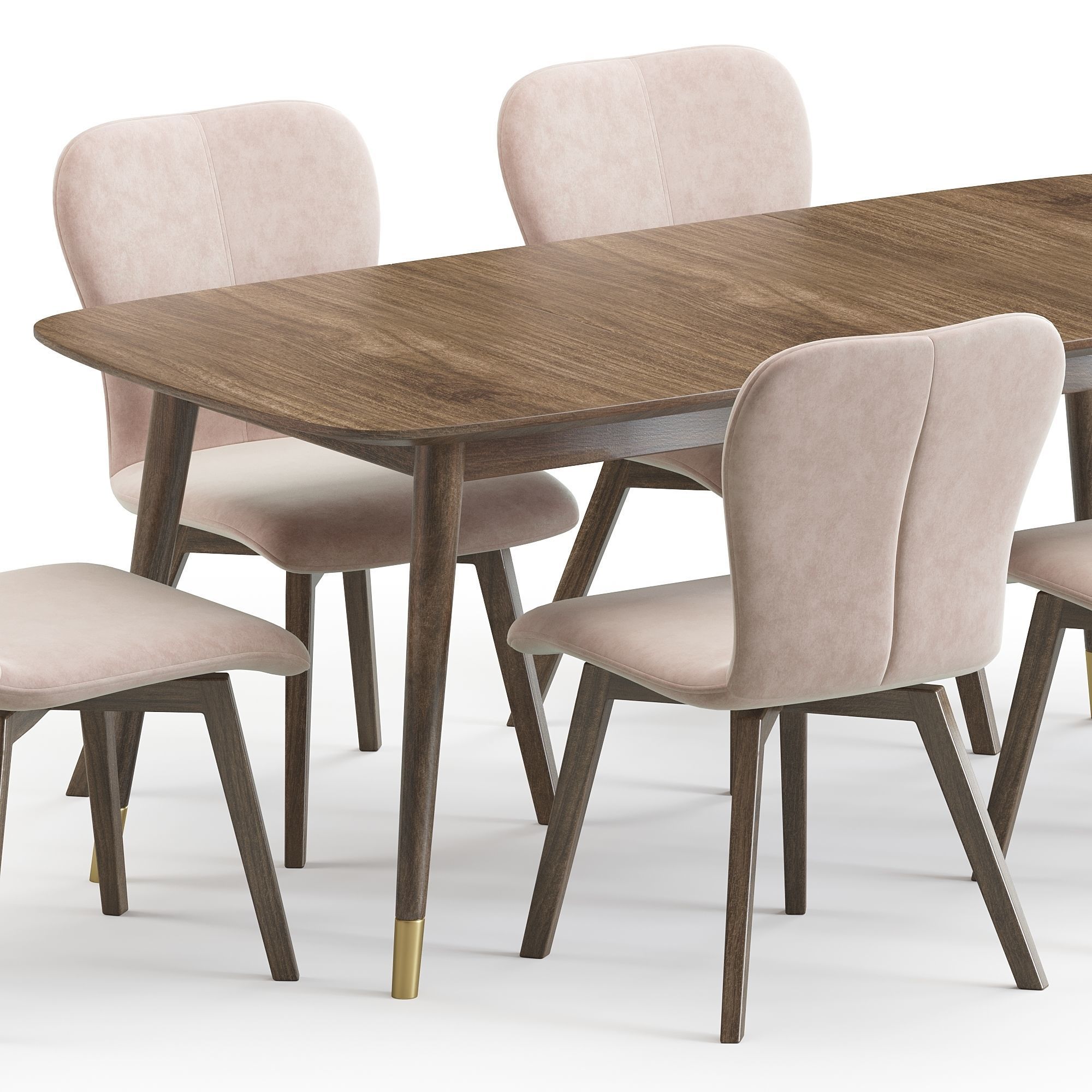 Aspen chair and Clover table 3D model_6
