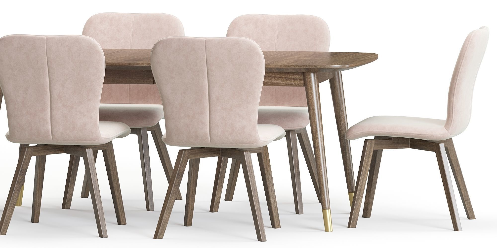 Aspen chair and Clover table 3D model_2