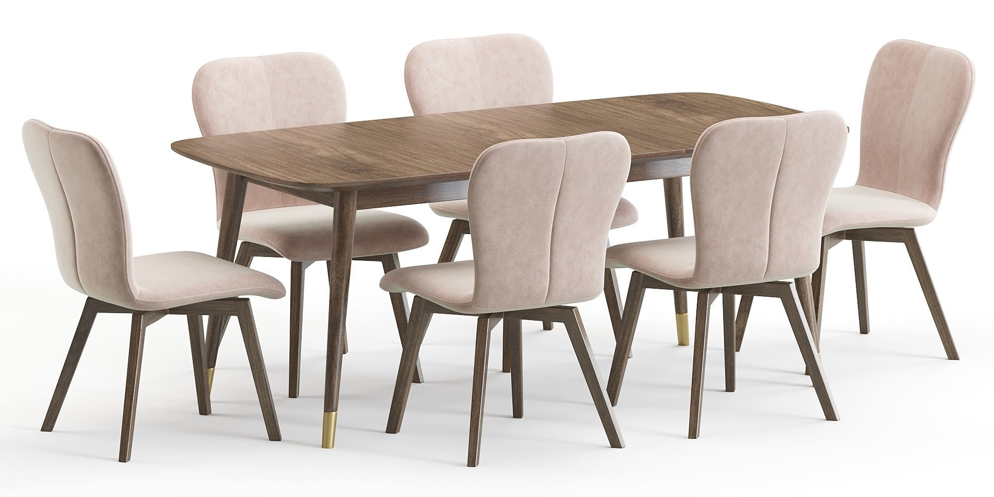 Aspen chair and Clover table 3D model_1