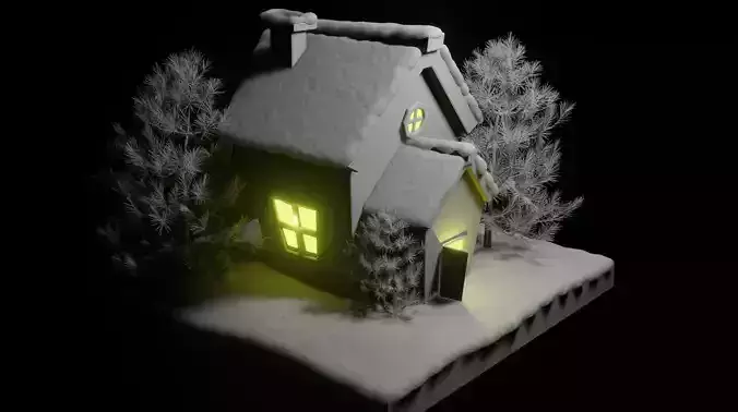 Snow House 3d model