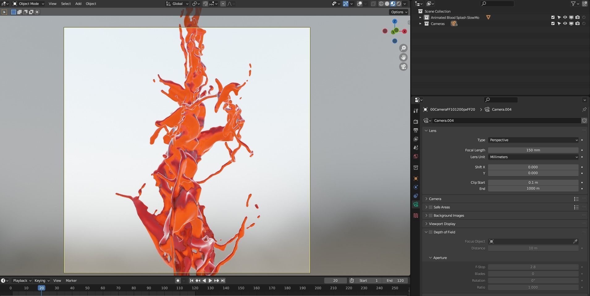 Animated Blood Splash SlowMo 2 vol 2 3D model_7