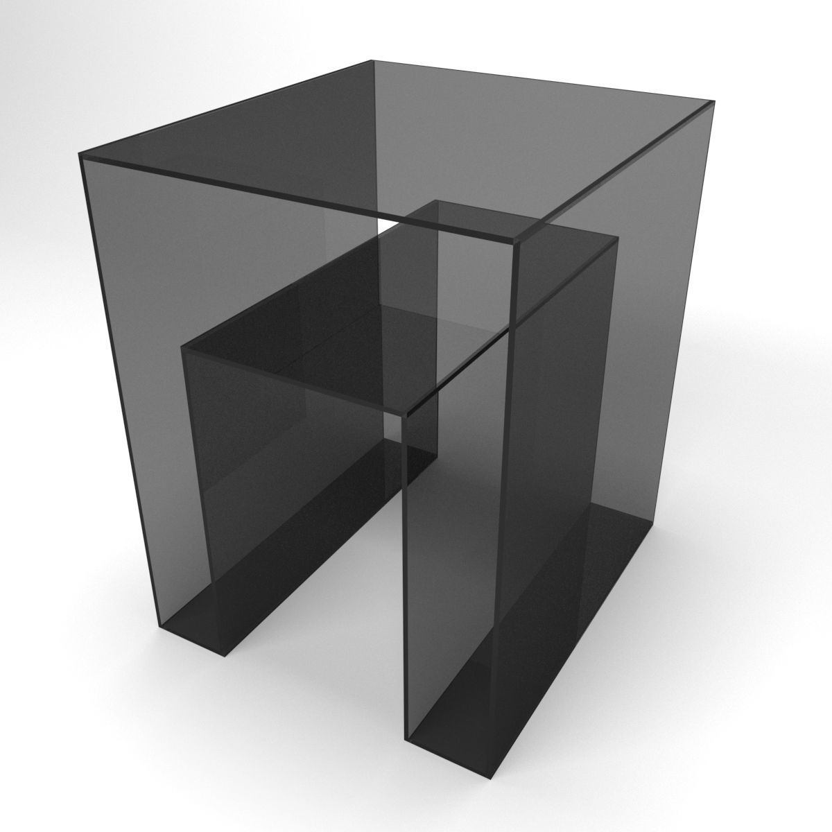  Acrylic Side Table 3D model_2