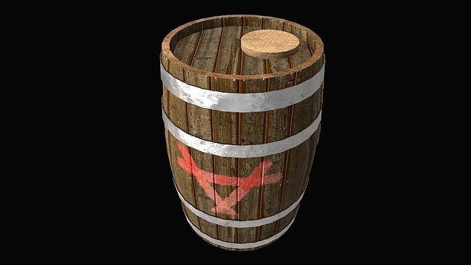 Skaven Barrel  Low-poly 3D model