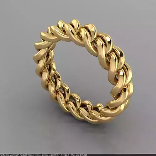 Cuban Band Ring  3D print model