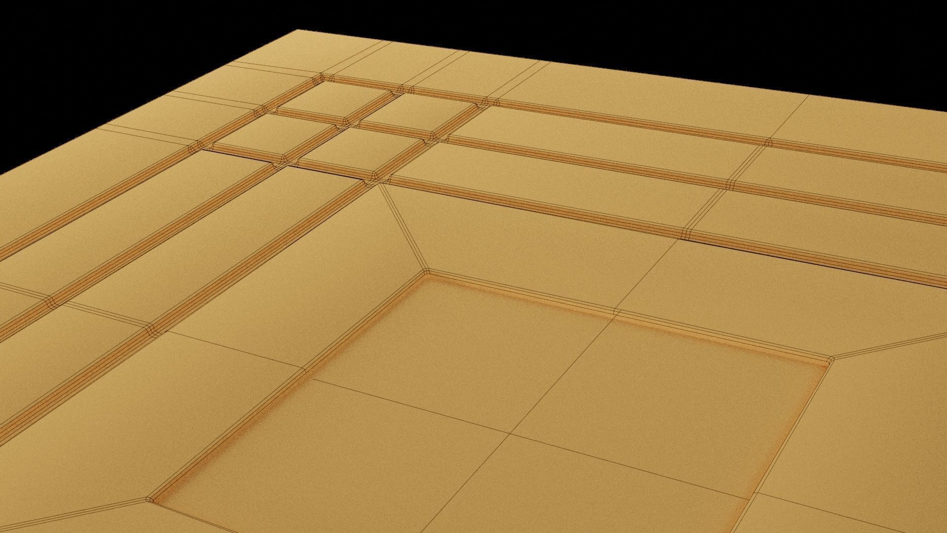 Coffee Table Low-poly 3D model_11