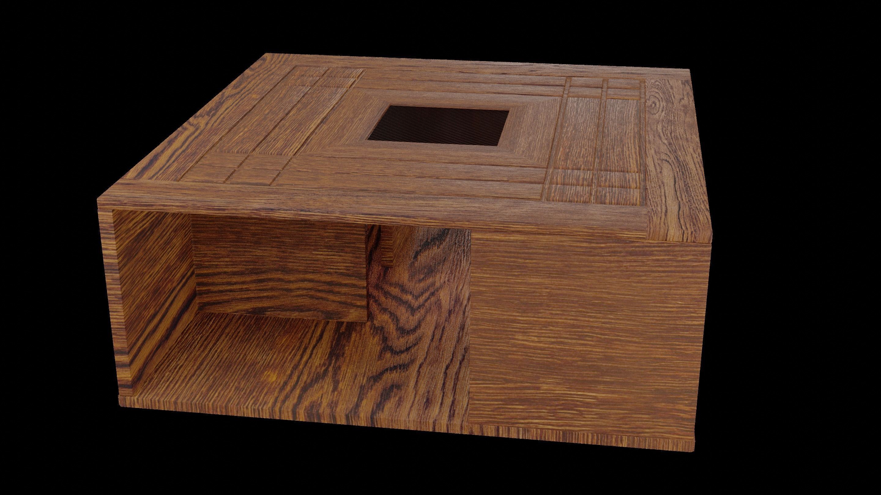 Coffee Table Low-poly 3D model_7