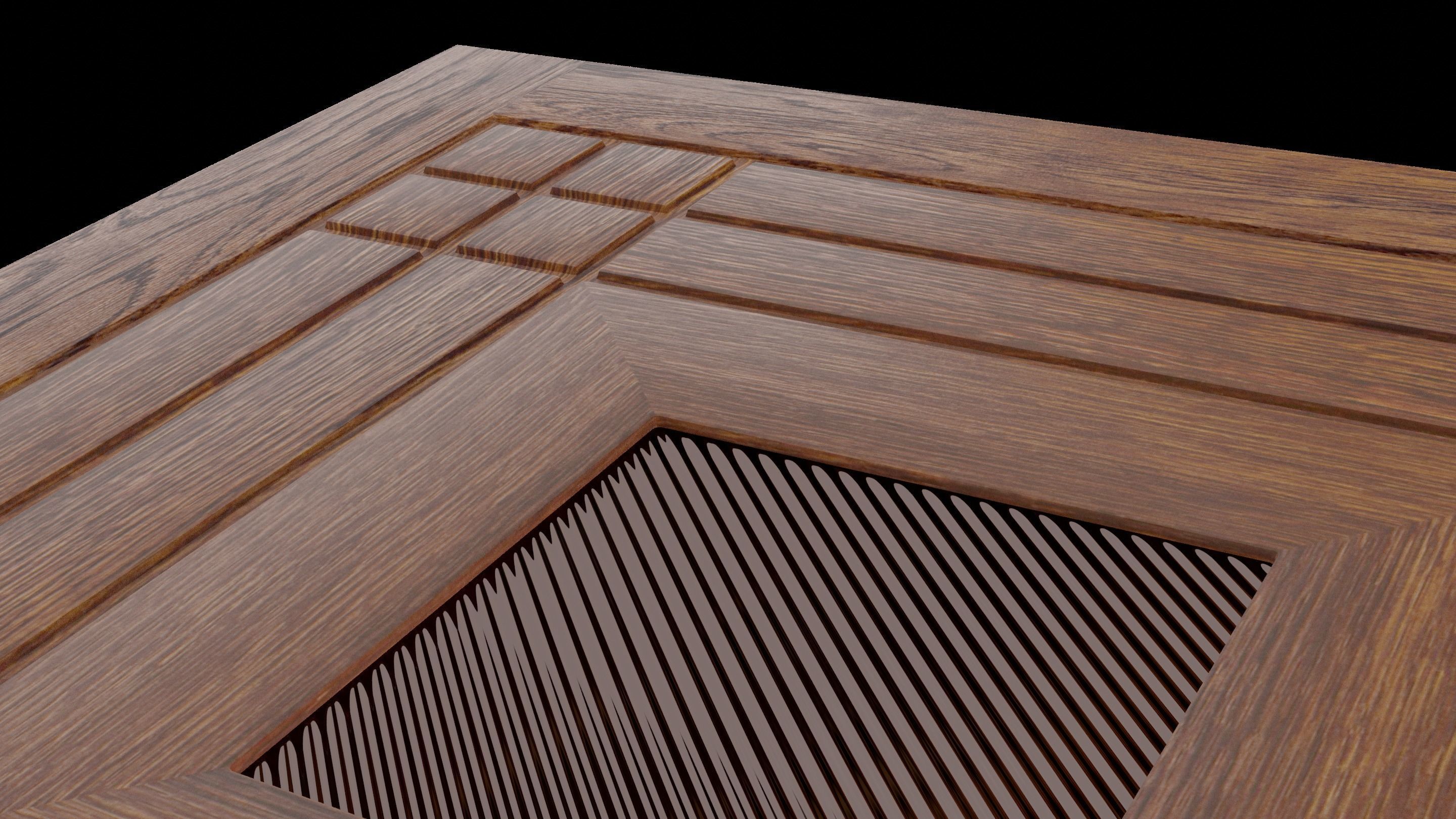 Coffee Table Low-poly 3D model_10