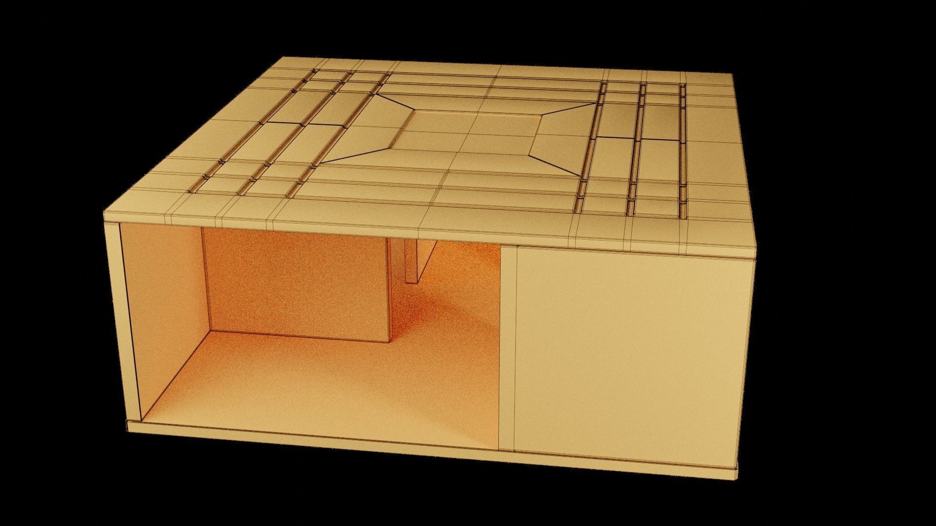 Coffee Table Low-poly 3D model_8
