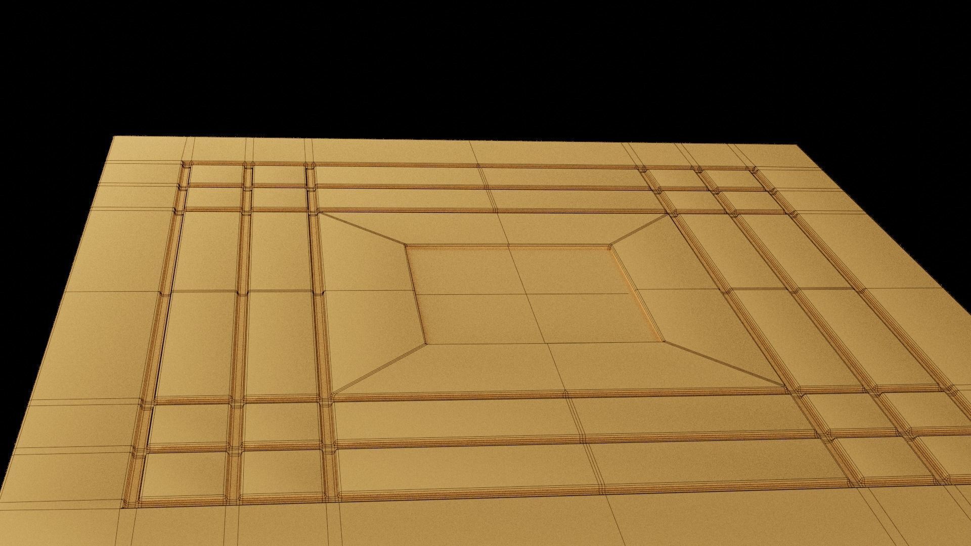 Coffee Table Low-poly 3D model_17