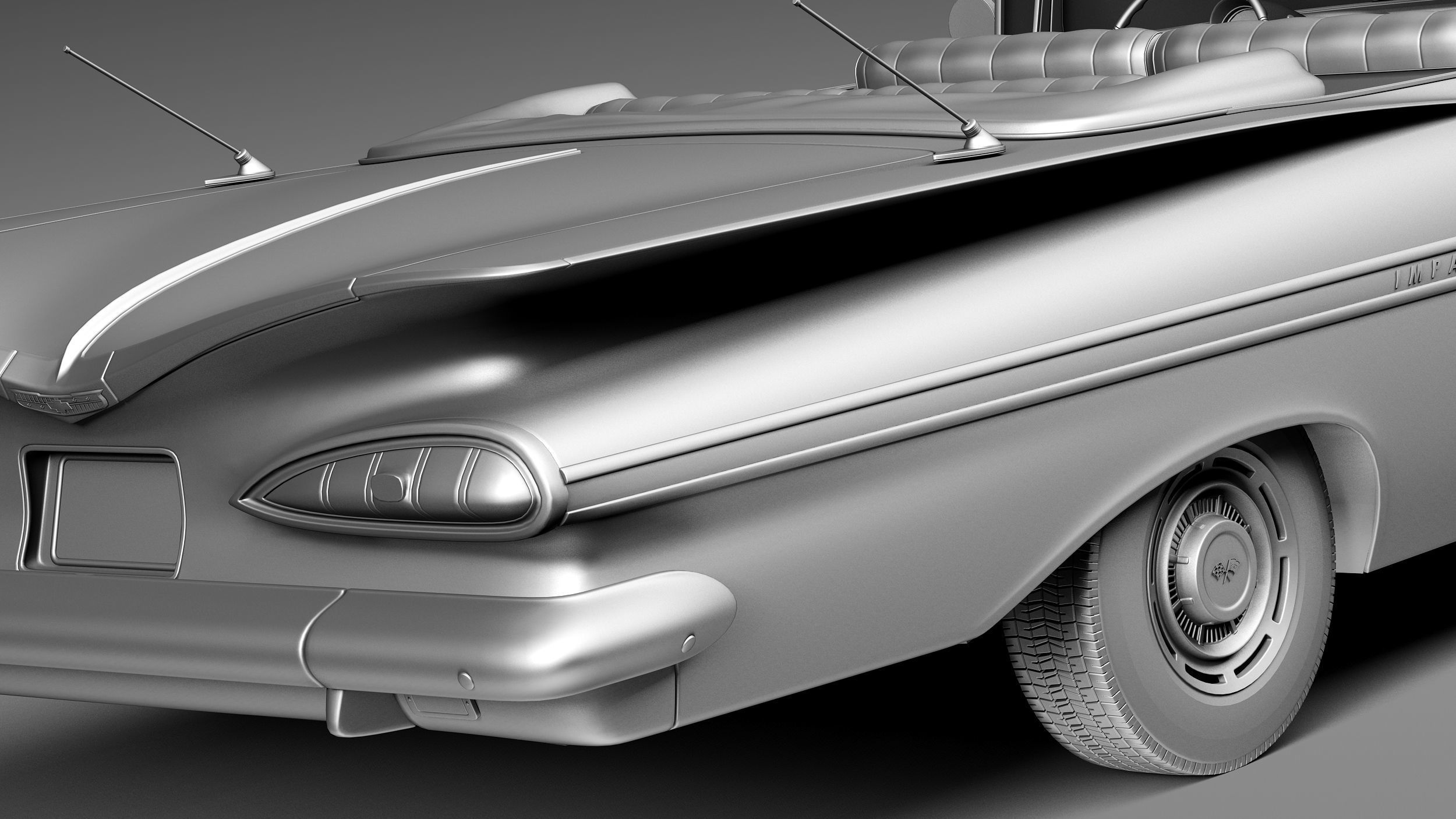 Chevrolet Impala Convertible 1959 3D model_11