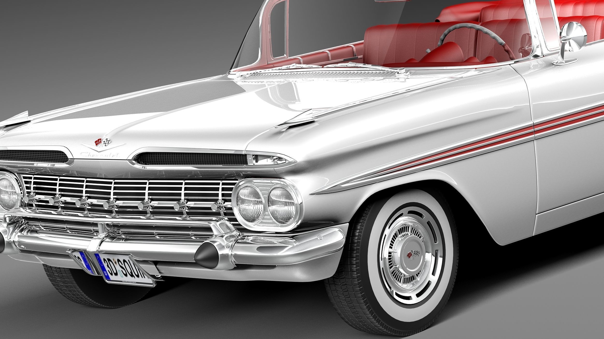 Chevrolet Impala Convertible 1959 3D model_2