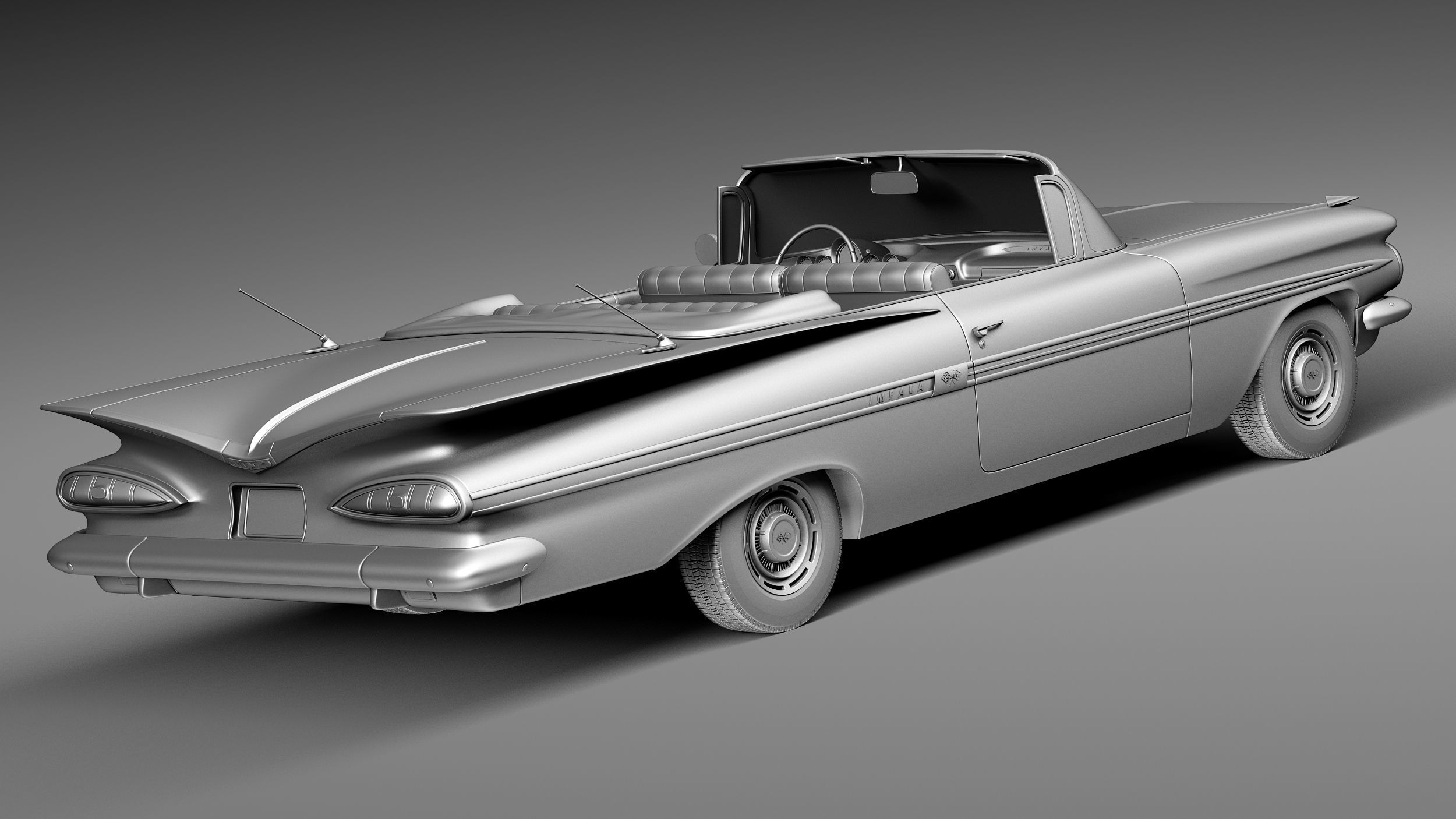 Chevrolet Impala Convertible 1959 3D model_12