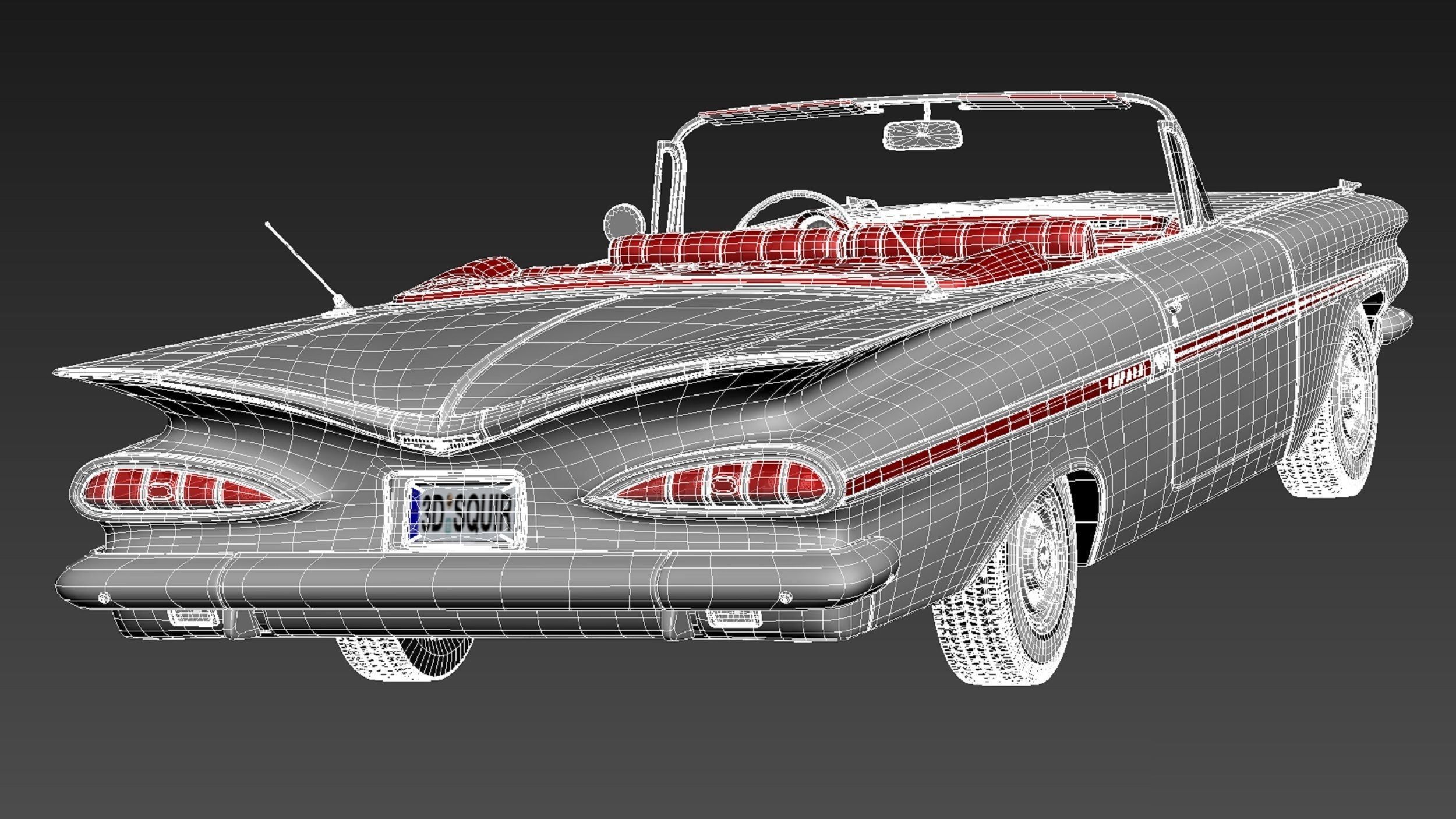 Chevrolet Impala Convertible 1959 3D model_18