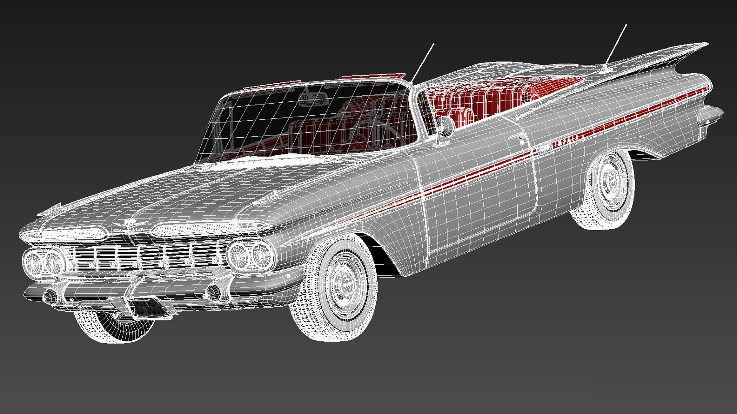 Chevrolet Impala Convertible 1959 3D model_17